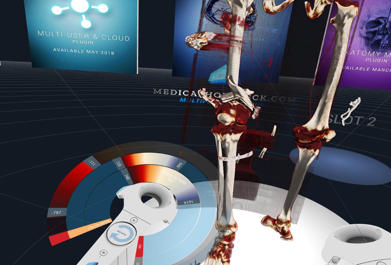 The <strong>DICOM viewer</strong> and <strong>Human Anatomy viewer</strong> for Virtual Reality VR: study, teach, work and collaborate on medical 3D imaging and DICOM files in Virtual Space