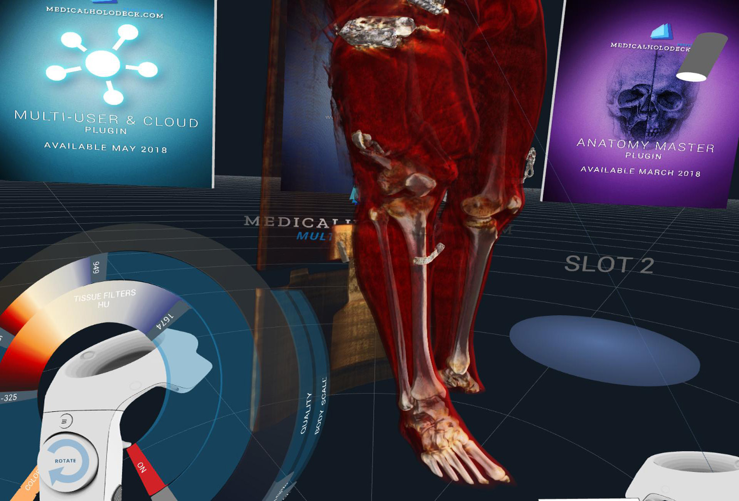 The <strong>DICOM viewer</strong> and <strong>Human Anatomy viewer</strong> for Virtual Reality VR: load any DICOM data within a few seconds